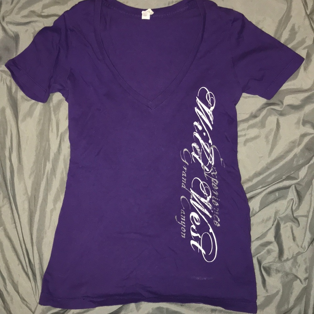 Purple university of Washington v-neck t-shirt